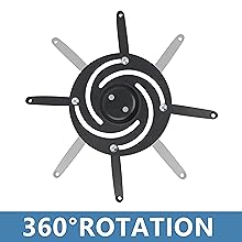 360°Rotation arms