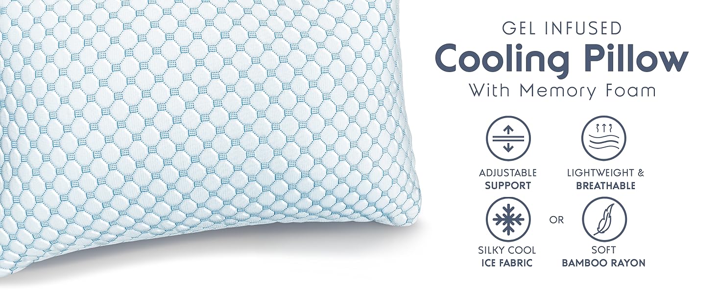 Cooling pillow features