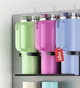 Brippo 2-Pack Magnetic Cup Holder for Fridge, Magnetic Tumbler Organizer with Tumbler Lid Organiz...