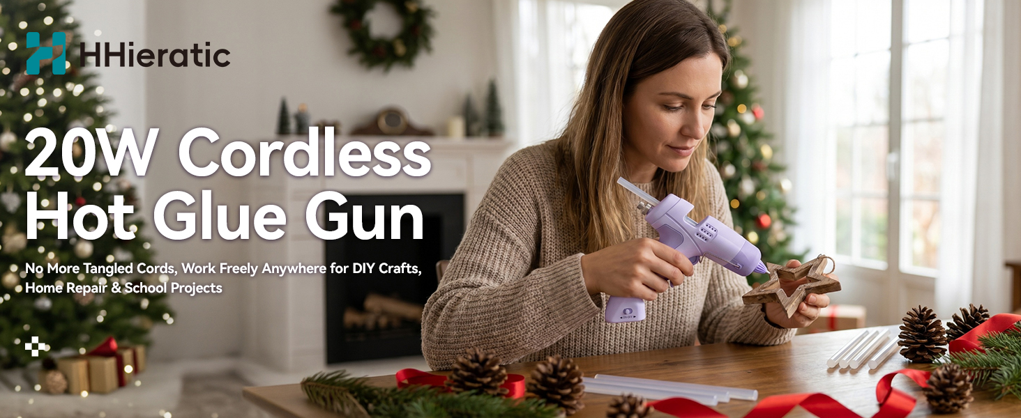 Cordless Hot Glue Gun, Hot Glue Gun Kit, 20W Hot Glue Gun, DIY Hot Glue Gun,Home Repair Hot Glue Gun