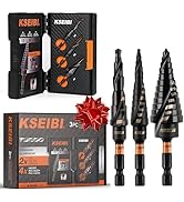 KSEIBI Unibit 3-Piece High-Speed Steel Step Drill Bit Set - For Stainless Steel, Aluminium, Wood
