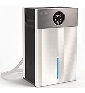 ZELUNA Mini Dehumidifiers for Home(650sq.ft), Small Quiet Dehumidifier with Drain Hose 66 OZ Wate...