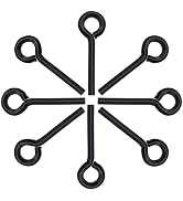 Seamaka 8PCS 7/32” Standard Hex Dogging Key with Full Loop(Black),Metal Wrench Door Key for Push ...