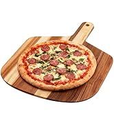 Velicber 12 inch Wooden Pizza Peel, Wood Pizza Paddle Spatula, Pizza Board, Multi-Purpose Cutting...