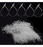 3" Plastic Fastener Clear Hang Tag Snap Lock Plastic Tag Fasteners Pin Security Loop for Retail S...