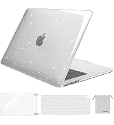 MOSISO Compatible with MacBook Air 13 inch Case 2024 2023 2022 M3 A3113 M2 A2681, Sparkly Glitter...