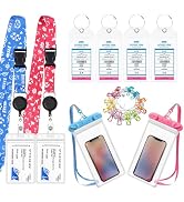 Cruise Ship Essentials 2025, 4 Cruise Luggage Tag Holders, 2 Retractable Cruise Lanyard, 2 Waterp...