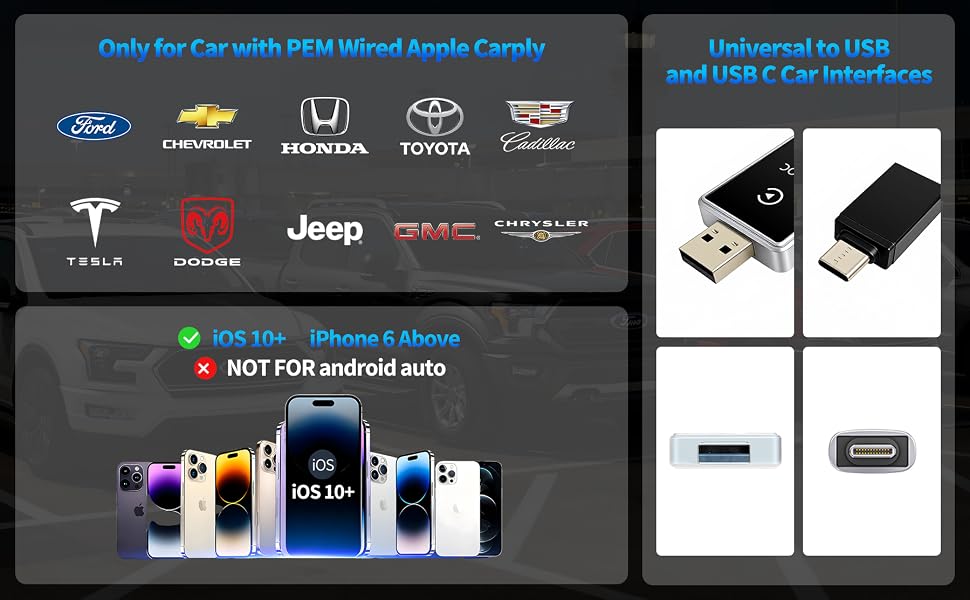 car play wireless adapter iphone