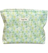 STARDW Aesthetic Floral Makeup Bag Cute Small Cosmetic Bags for Women Girls, Travel Toiletry Bag ...