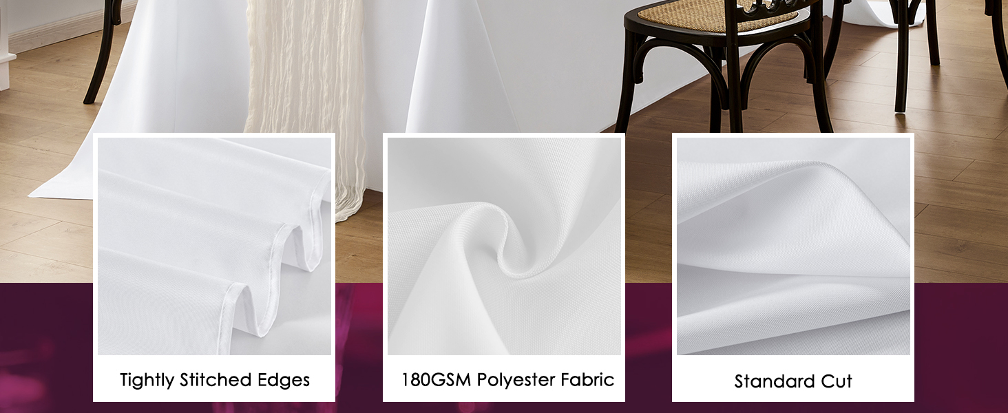Rectangle Tablecloth Polyester Table Cloth,Stain Resistant and Wrinkle Polyester Dining Table Cover