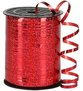 Bright Red Curling Ribbon,3/16 inch x 500 Yards Shiny Red Curling Ribbon Sparkling Balloon String...
