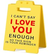 MQCLYSG Funny Cute Small Desk Sign I Love You Boyfriend Girlfriend Wife Husband Gifts Engaged Cou...