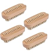 Tbestmax Cleaning Nail Fingernail Brush Wood 2 Side for Manicure Pedicure Women Kids 4 Pack