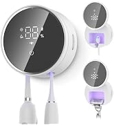 Toothbrush Holder and Cleaner Razor Holder and Dryer Auto Open/Close Cover Rechargeable Wall-Moun...