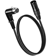 YACSEJAO XLR Microphone Right Angle Cable 3FT XLR Male 90 Degrees Female XLR 3Pin Mic Connector f...