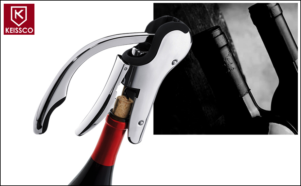 KEISSO Wine Opener with Zinc Alloy Foil Cutter Set