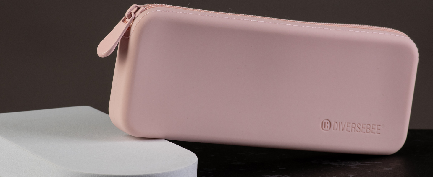 DiverseBee Silicone Pencil Case Pink Cherry