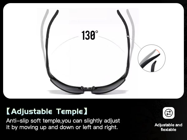 The soft temple cover is non-slip and does not give the head an uncomfortable feeling of squeezing