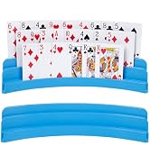 GHERPTE 2 Pack Three-Layer Design Playing Cards Holders,Playing Card Holder for Kids Adults Hands...