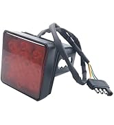 Polcatay Trailer Hitch Light, 15 LED Super Bright Waterproof Brake Light Driving Light, 2" Square...