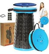 ALEVMOOM 2025 Upgraded XXL 19.7" Collapsible Stool with Cushion, 1000lbs Max Weight Heavy Duty Po...