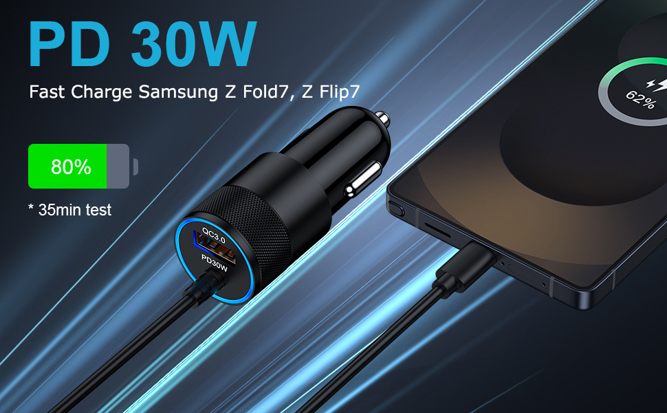usb c fast car charger adapter fb75605