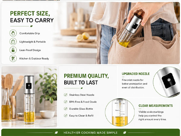 NIKKIER Oil Sprayer for Cooking