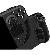 PlayVital Professional Textured Soft Rubber Pads Handle Grips for Steam Deck LCD & OLED, Trackpad...