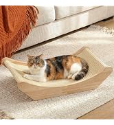 Zakkart Cat Sisal Scratching Bed Hammock, 2-in-1 Cat Scratcher & Lounging Bed, 100% Natural Sisal...