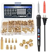 60W LCD Soldering Iron,380PCS M2-M8 Brass Inserts Beginner 3D Printing Kit | Cxydm Heat Set Inser...
