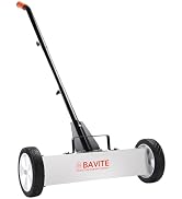 E BAVITE 45Lbs Nail Magnetic Sweeper,17 Inches Heavy Duty Telescopic Magnet Broom Large Rolling N...