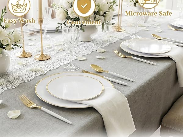 gold plates for party