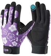 COOLJOB Medium Gardening Work Gloves for Women Ladies, Thorn Proof for Rose Pruning, Cactus Handl...