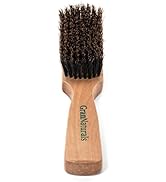 GranNaturals Soft Mens Boar Bristle Hair Brush - Natural Wooden Club Style Wave Brush for Men - S...