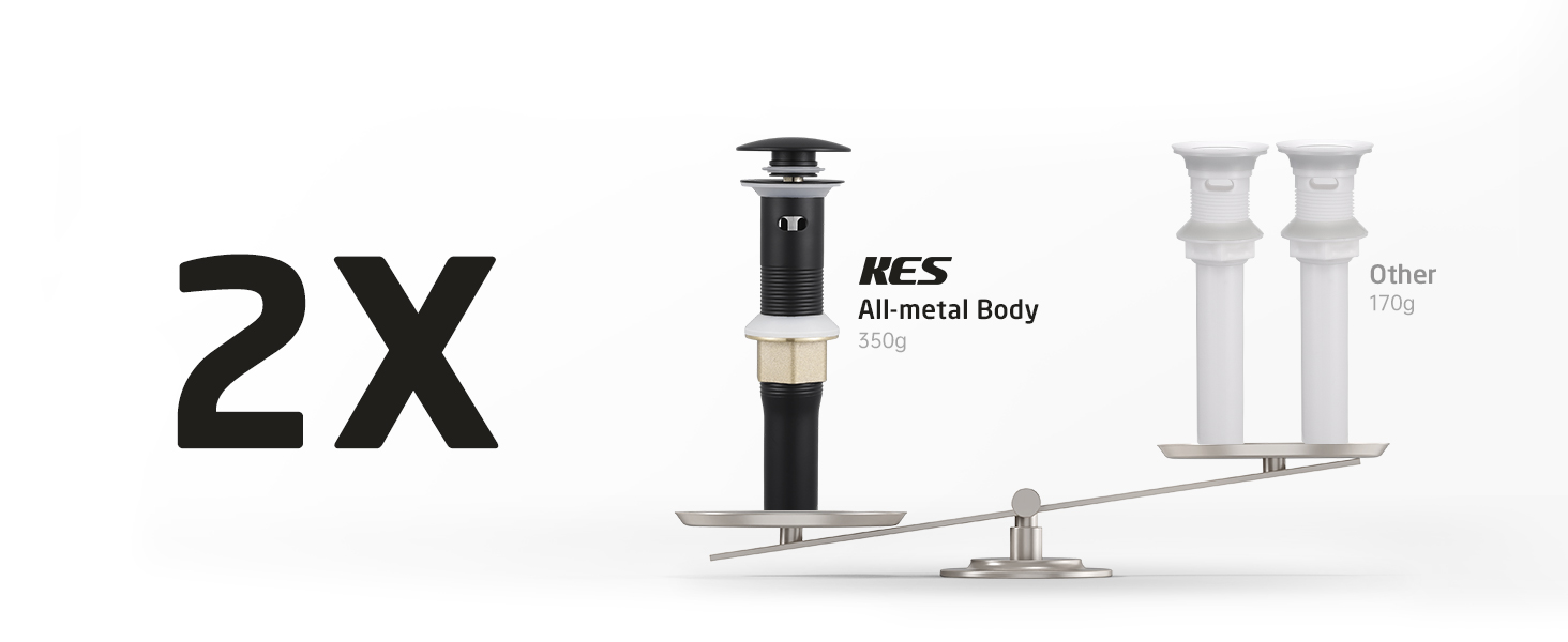 ALL METAL sink drain