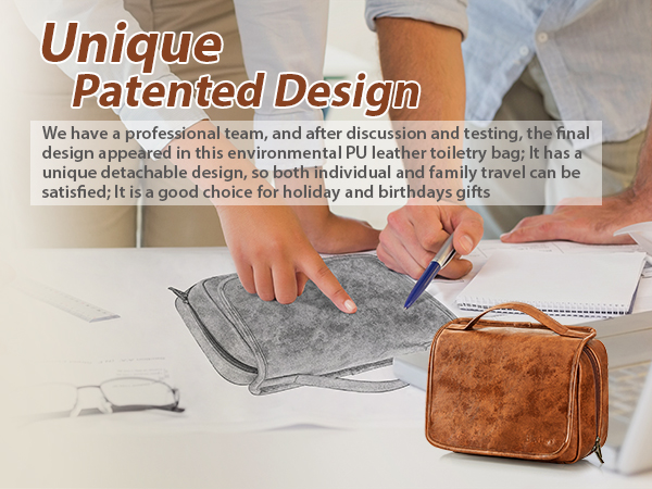 PU leather toiletry bag