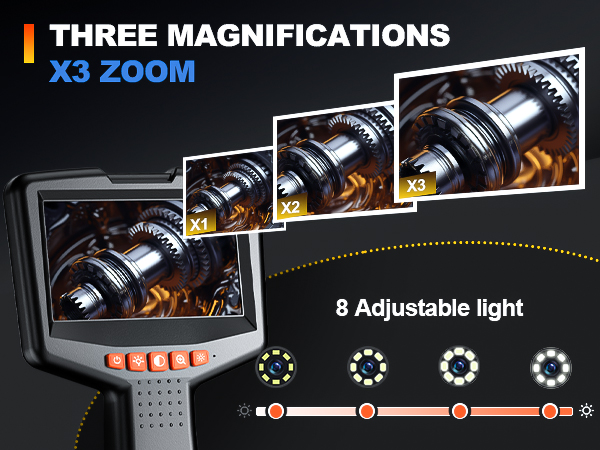 borescope endoscope camera with light