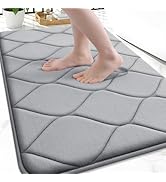 Smiry Memory Foam Bath Mat 30''x20'', Ultra Soft Non-Slip Bathroom Rug, Plush Water Absorbent Qui...