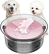 2L Dog Water Bowl No Spill, 70oz Large Spill Proof Dog Water Bowl Reduce Refill, Slow Drinking Wa...