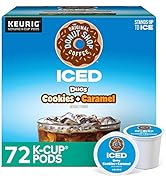 The Original Donut Shop ICED Duos Cookies + Caramel Coffee, Keurig Single Serve K-Cup Pods, 72 Count