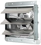 iLiving 12-Inch Wall Mounted Exhaust Fan with Variable Speed, 960 CFM, 1400 SQF Coverage Area, Si...