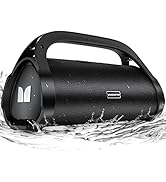 Monster Adventurer Max Bluetooth Speaker, IPX7 Waterproof Outdoor Bluetooth Speakers with Double ...
