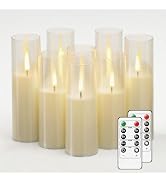 MUMCHASI 8Pcs Flameless Candles, Battery Operated Candles, LED Flickering Candles with Remote, Re...
