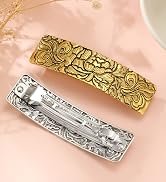 Kkjoy Lotus Hair Barrettes Large Hand Crafted Hair Clips Retro Vintage Metal French Hairpins Viki...