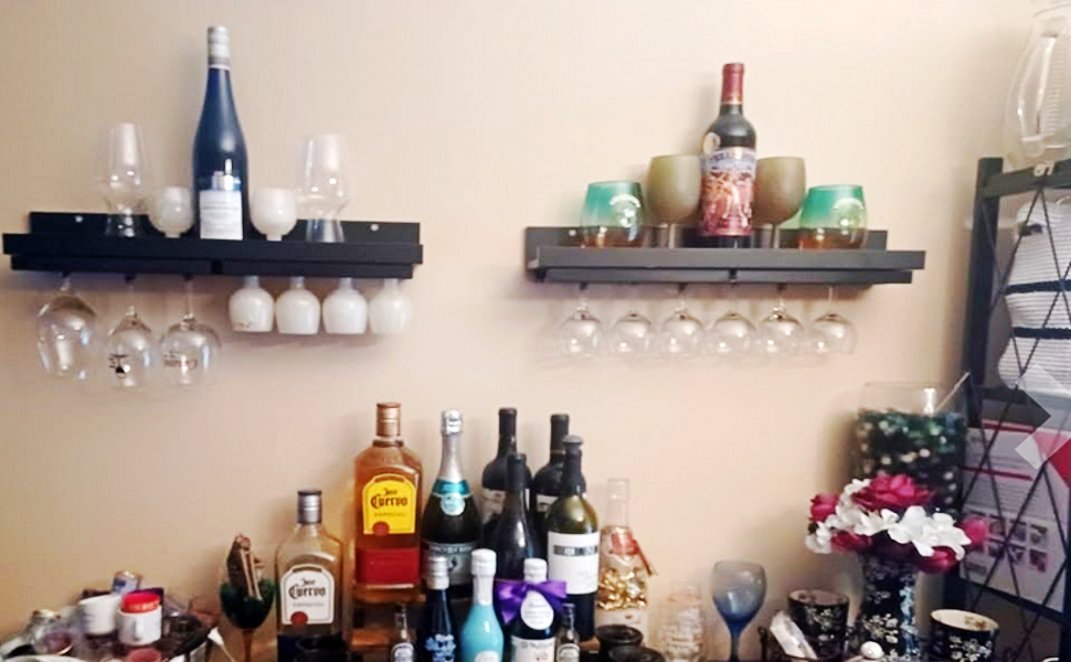 Wine Glass Rack Hanger Under Cabinet, Simple & Space-Saving