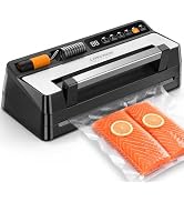 Next-Gen Vacuum Sealer Machine, Food Vacuum Sealer with Powerful Suction Pump, Dual-System for Va...