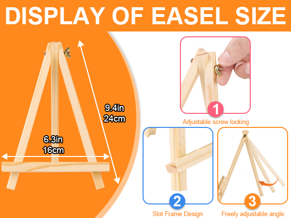 9in easels