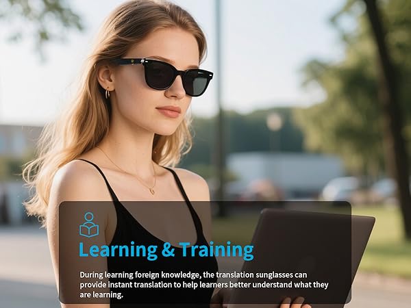 AI Translation Bluetooth Glasses