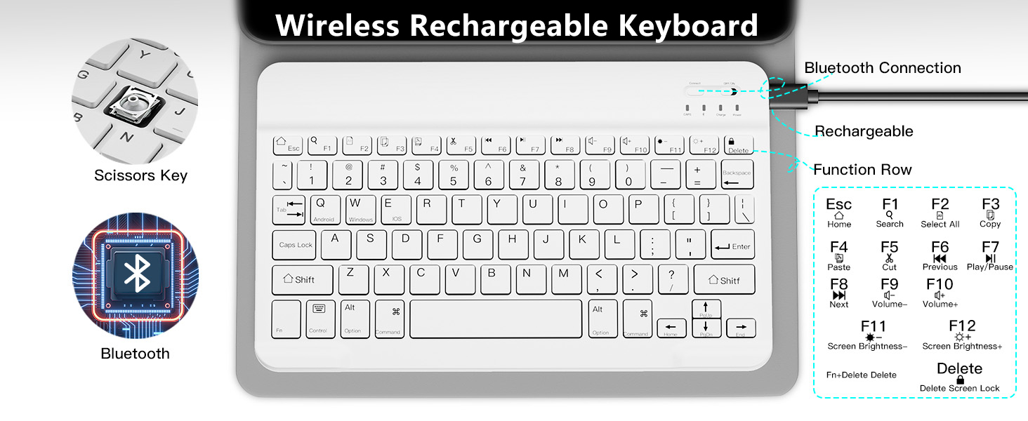 Keyboard Case for iPad 9th 8th 7th Generation 10.2 2021/2020/2019