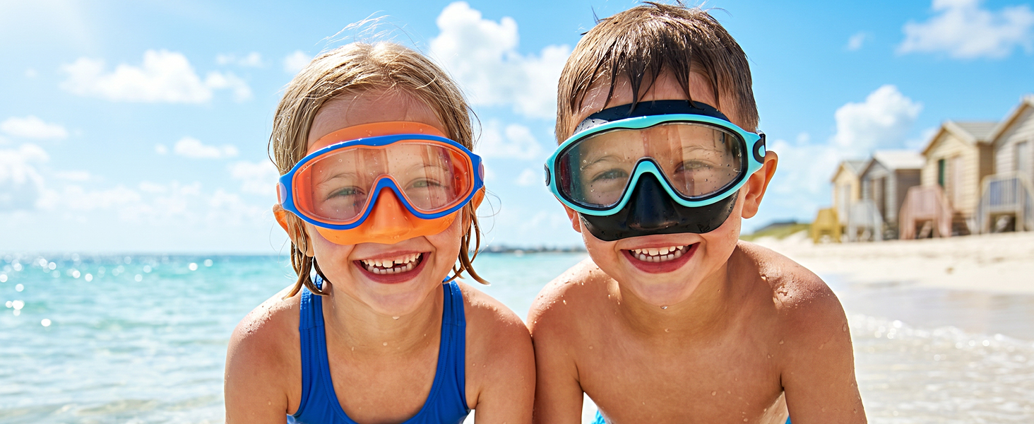 Kids-Swim-Goggles with Nose Cover